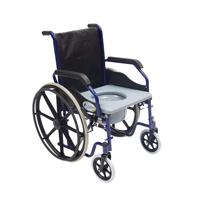 Silla de Ruedas con Cómodo Integrado - Brazos Flip-Up y Descansapies Abatibles