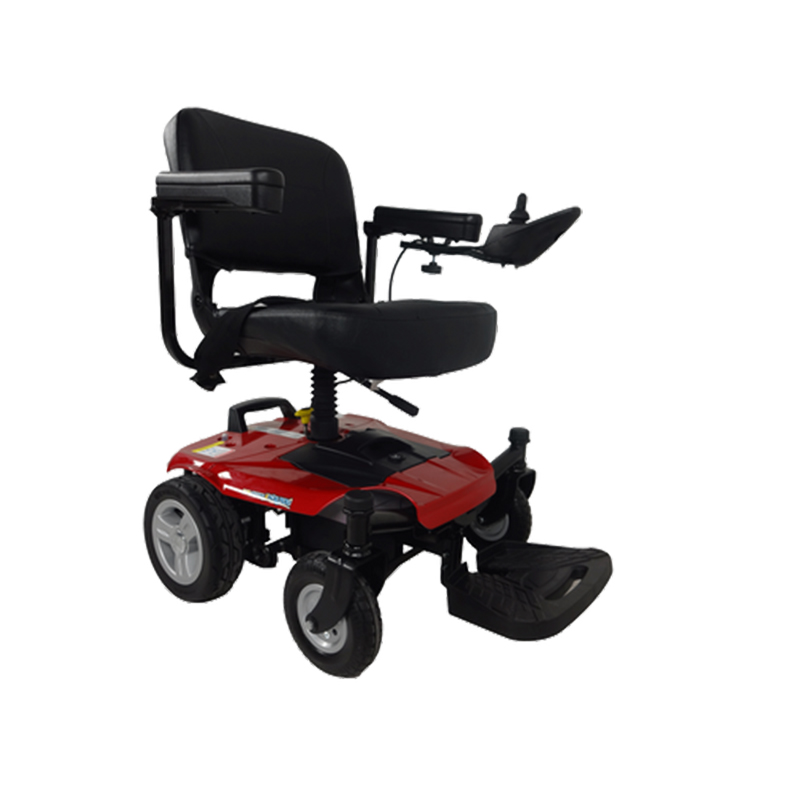 Silla Power Compacta y Desarmable de 4 Ruedas - Roja